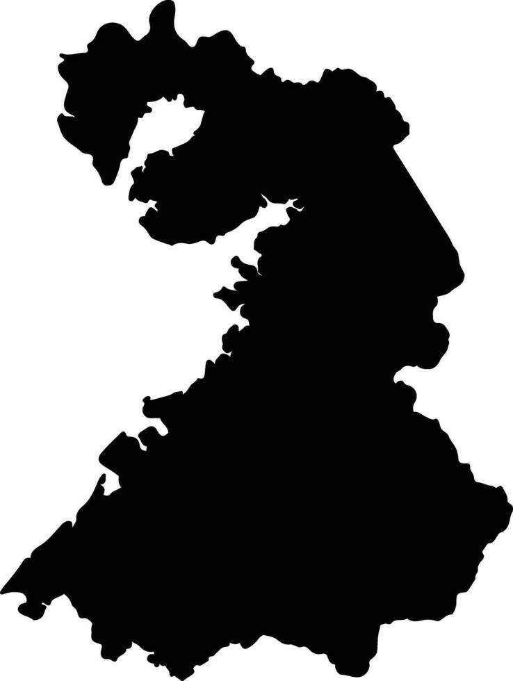 Buenaventura Colombia silhouette map vector