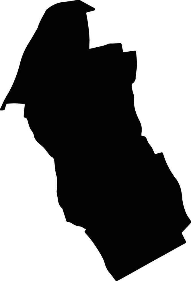 Bueng Kum Thailand silhouette map vector