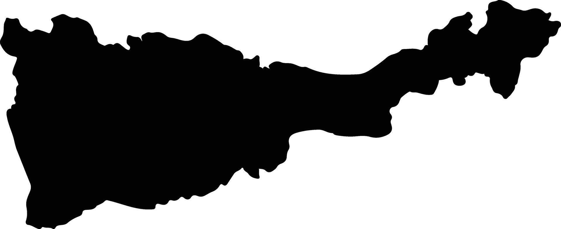 Bueng Sam Phan Thailand silhouette map vector