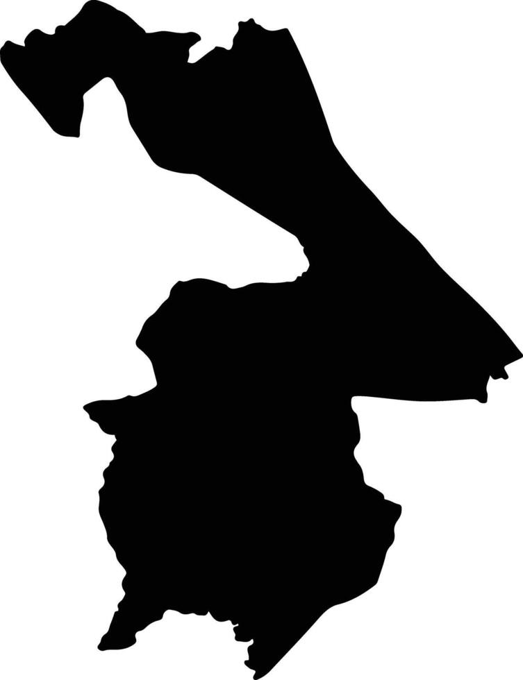 Bueng Khong Long Thailand silhouette map vector