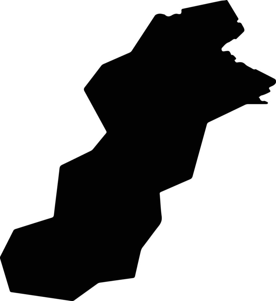 Buerjinxian China silhouette map vector