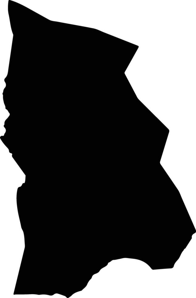Bufumbira Uganda silhouette map vector