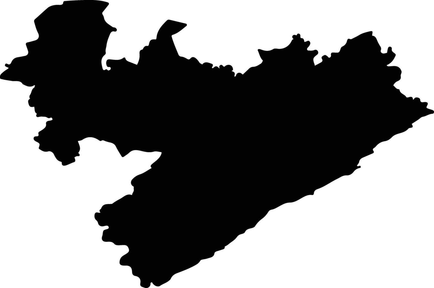 Buffalo City South Africa silhouette map vector