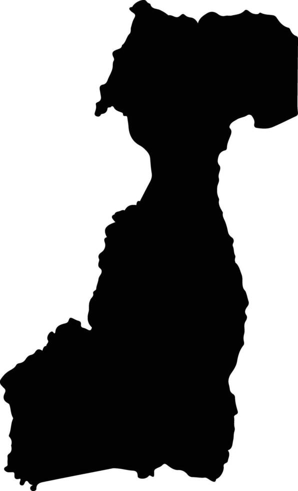 Bugaba Panama silhouette map vector