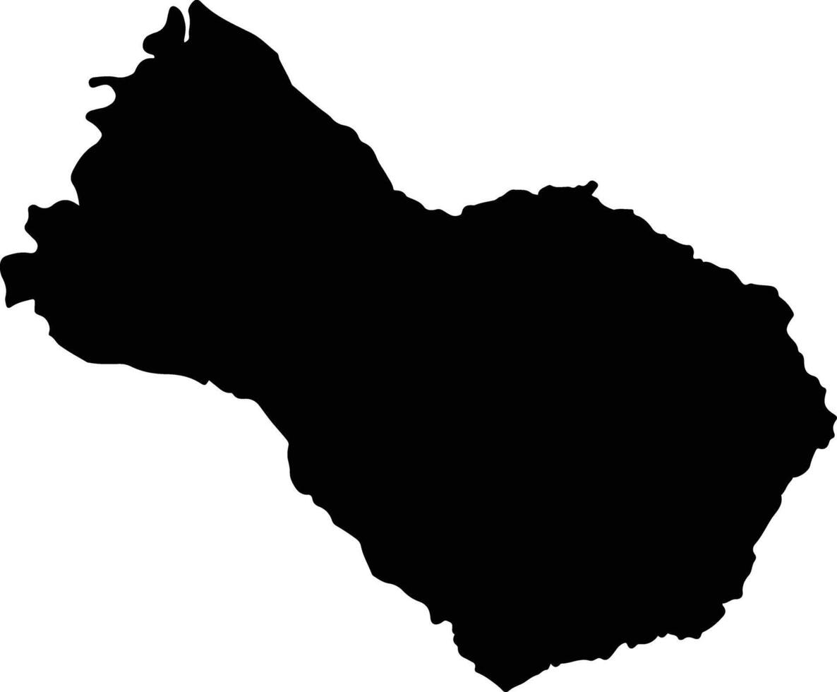 Bugalagrande Colombia silhouette map vector