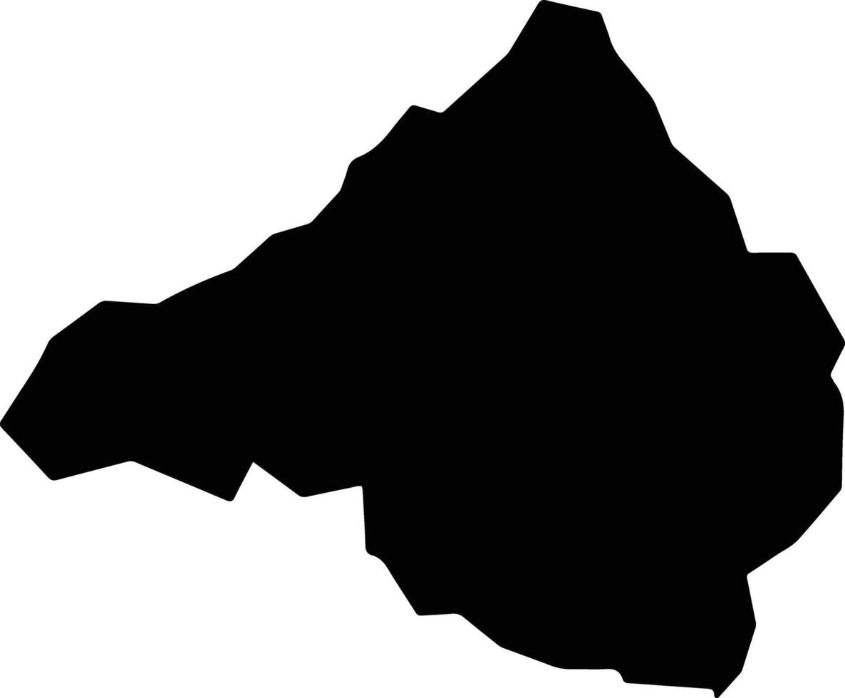 Bugendana Burundi silhouette map vector