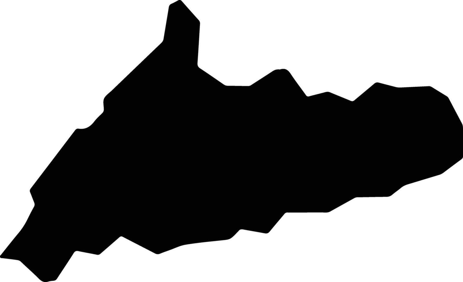 Buhaguzi Uganda silhouette map vector