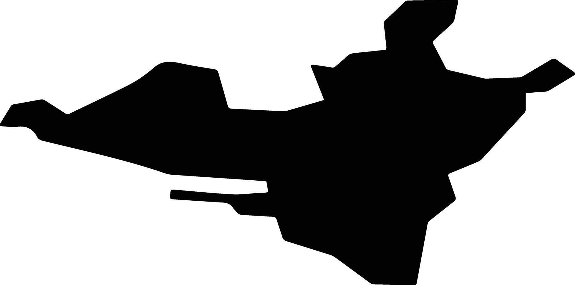 Buguruslan Russia silhouette map vector