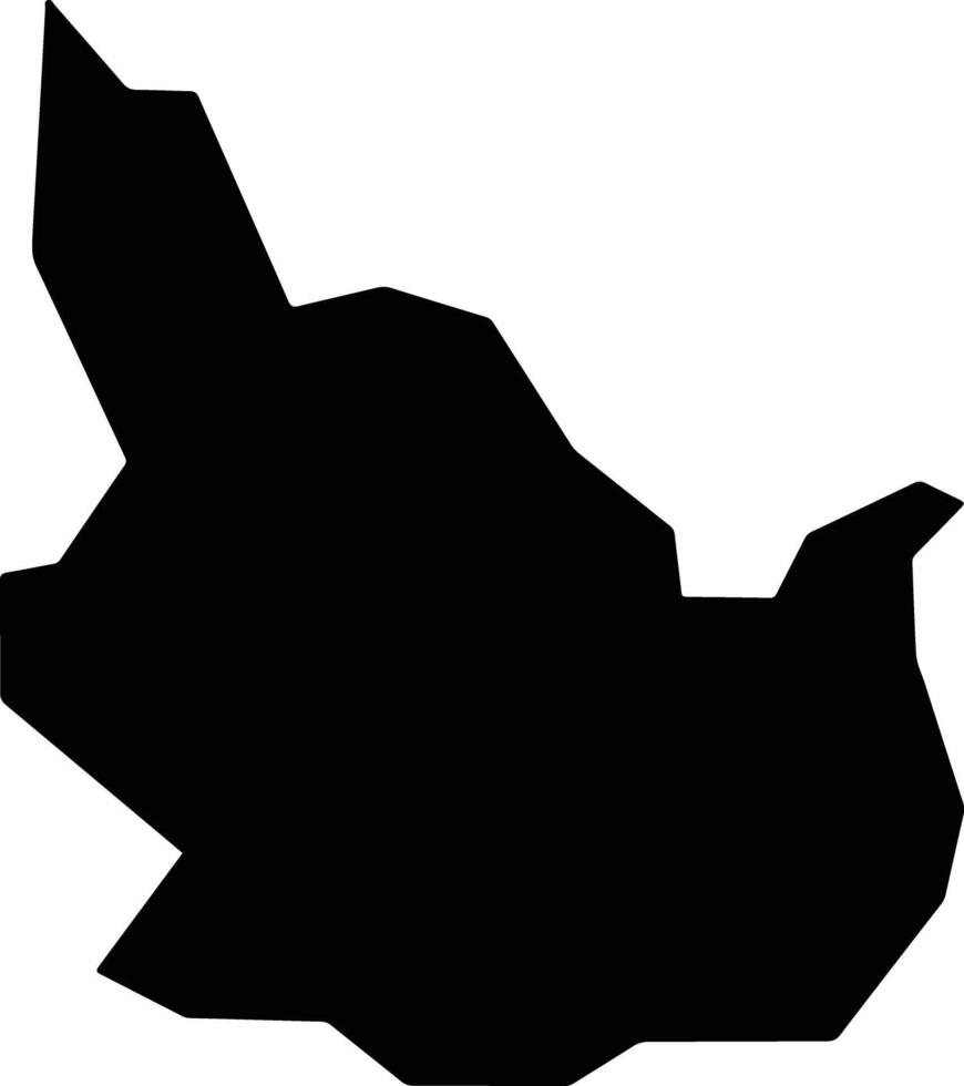 Buhweju Uganda silhouette map vector
