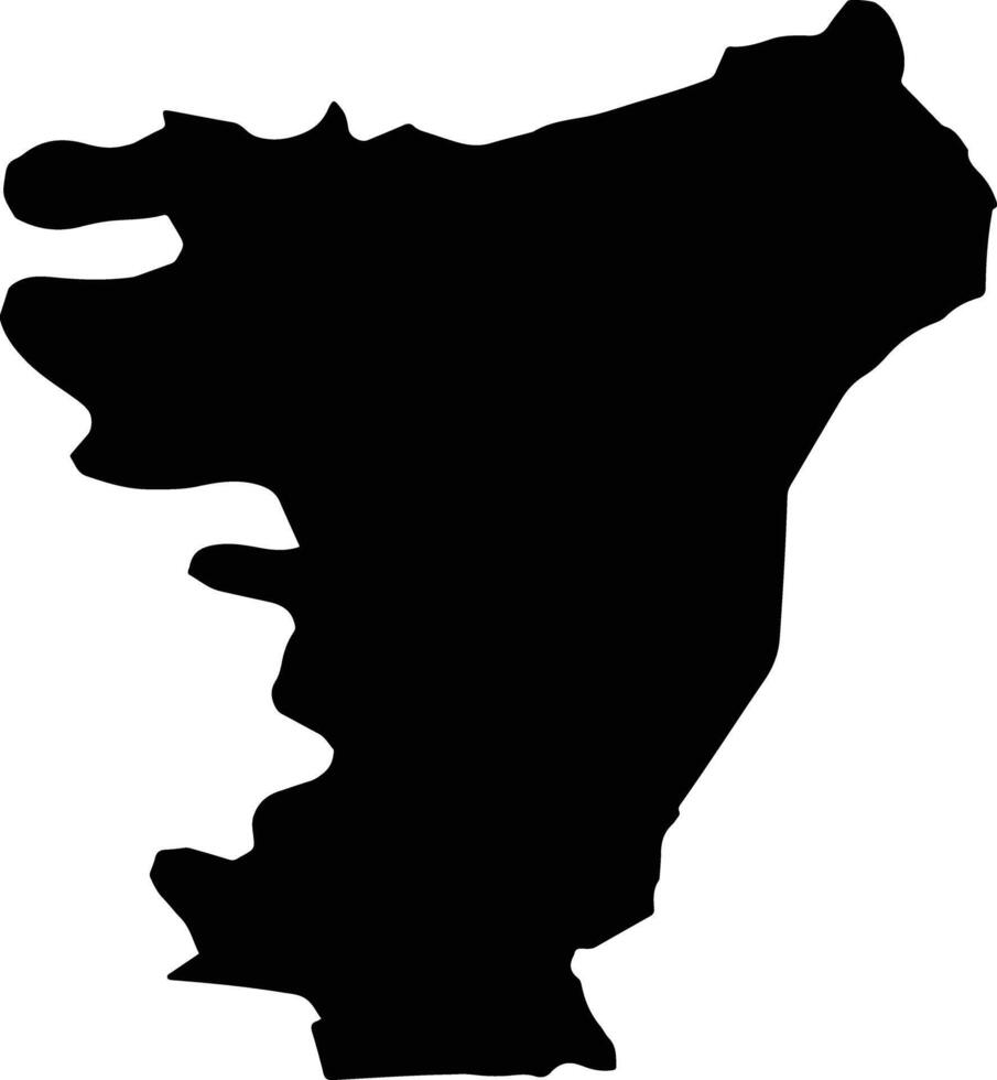 BUHOCI Romania silhouette map vector