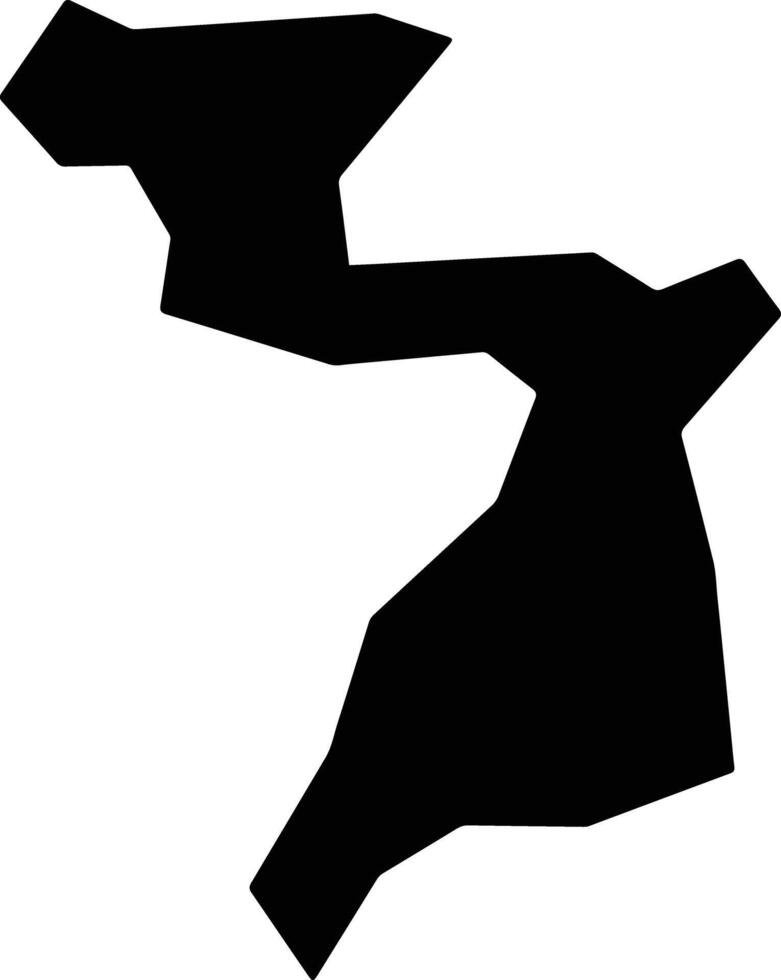 Bujjumba Uganda silhouette map vector