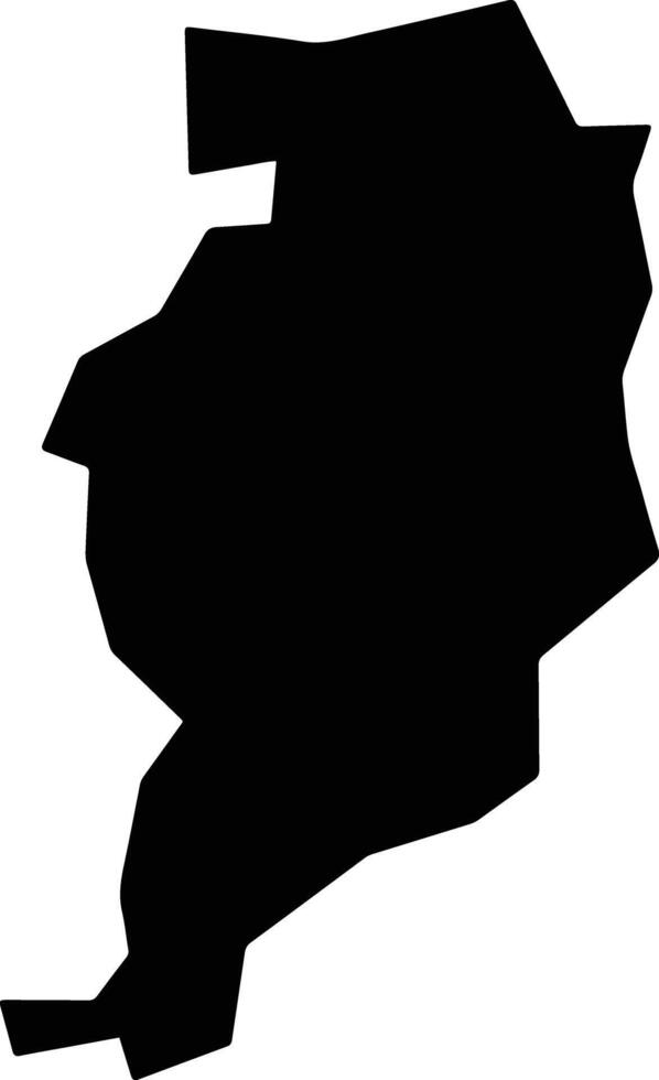 Buji Nigeria silhouette map vector