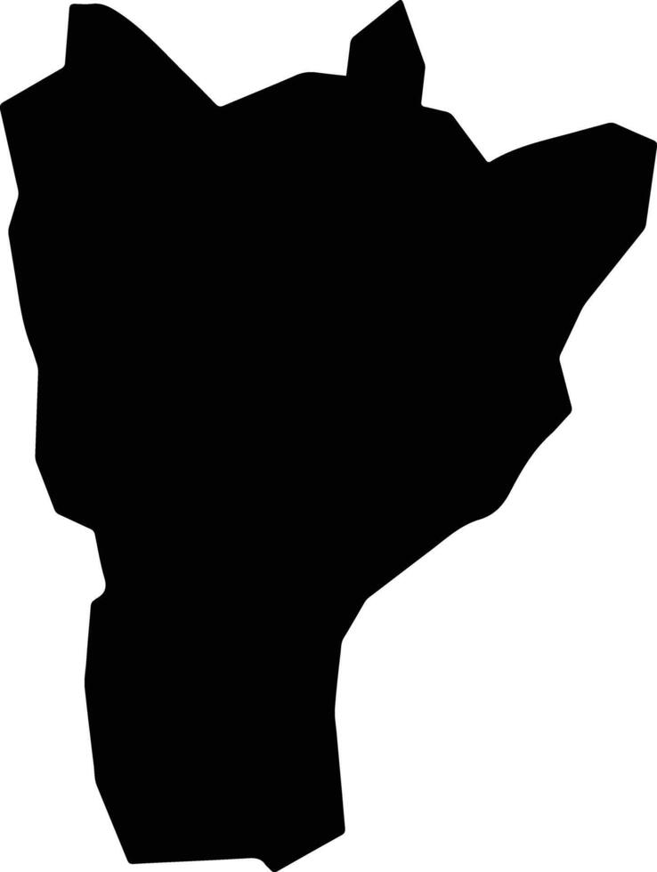 Bukoba Urban Tanzania silhouette map vector