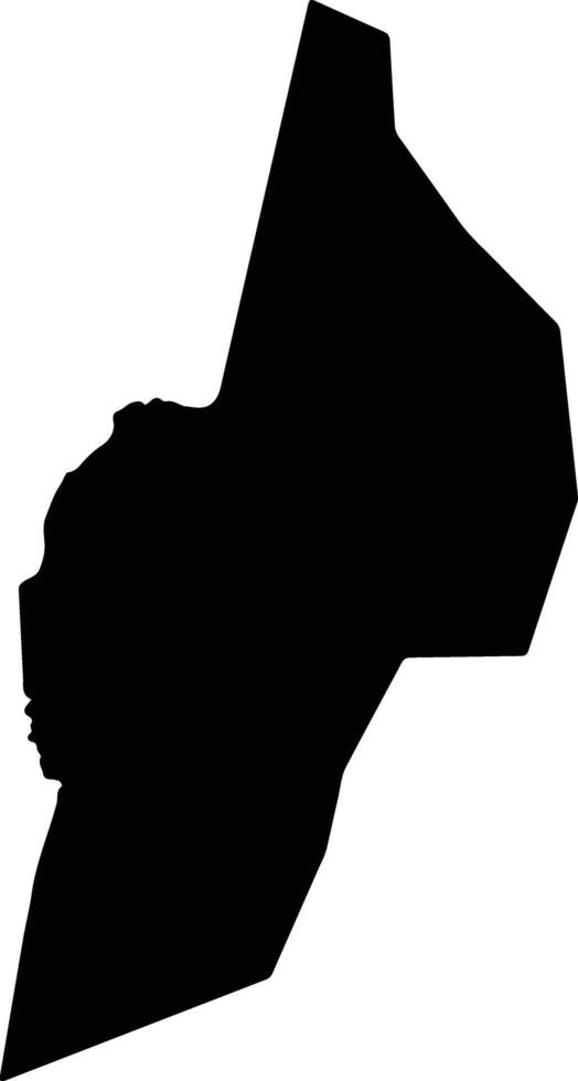 Bukonjo Uganda silhouette map vector