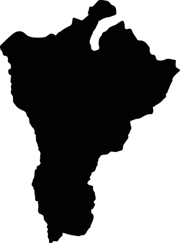 Bukombe Tanzania silhouette map vector