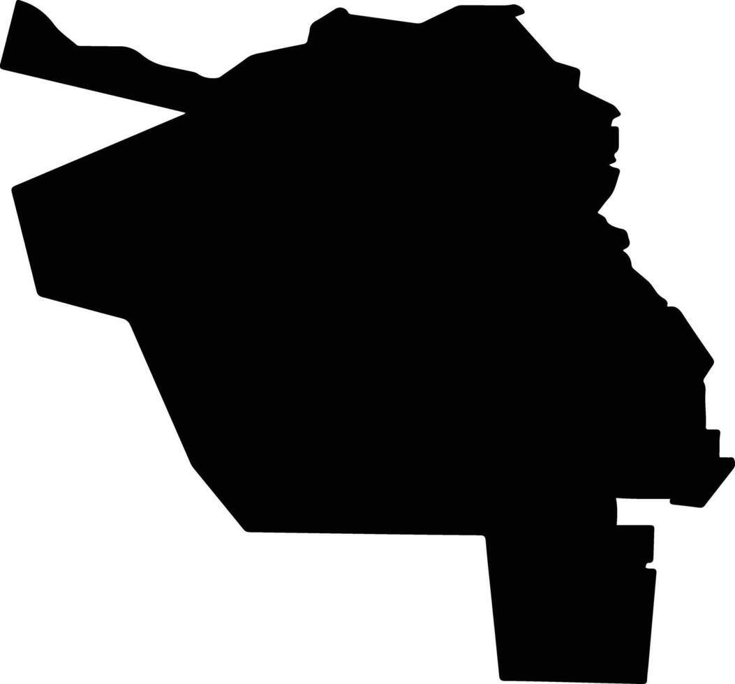 Bulaevskiy Kazakhstan silhouette map vector
