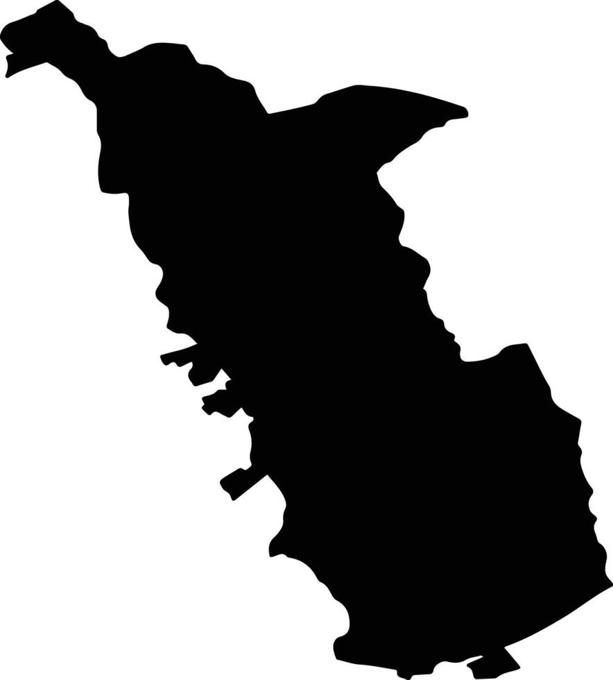 BULZESTI Romania silhouette map vector