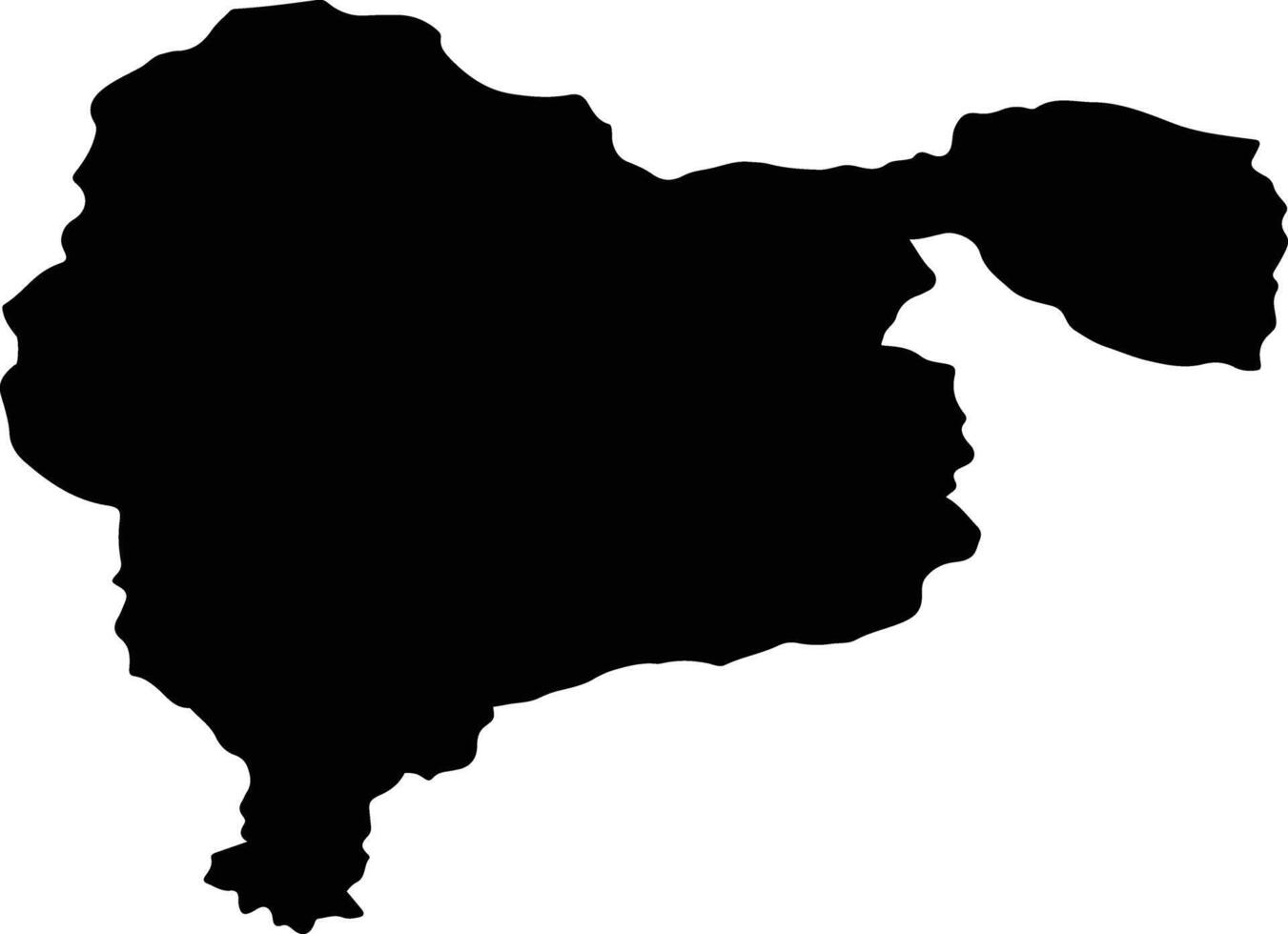 BULZESTII DE SUS Romania silhouette map vector