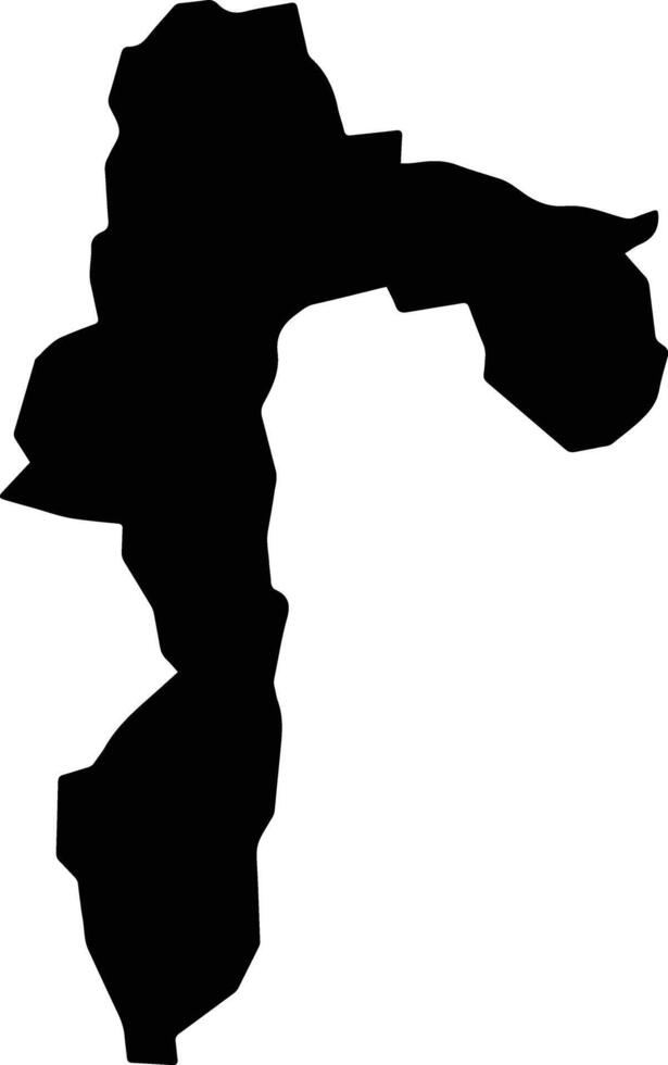 Bungudu Nigeria silhouette map vector
