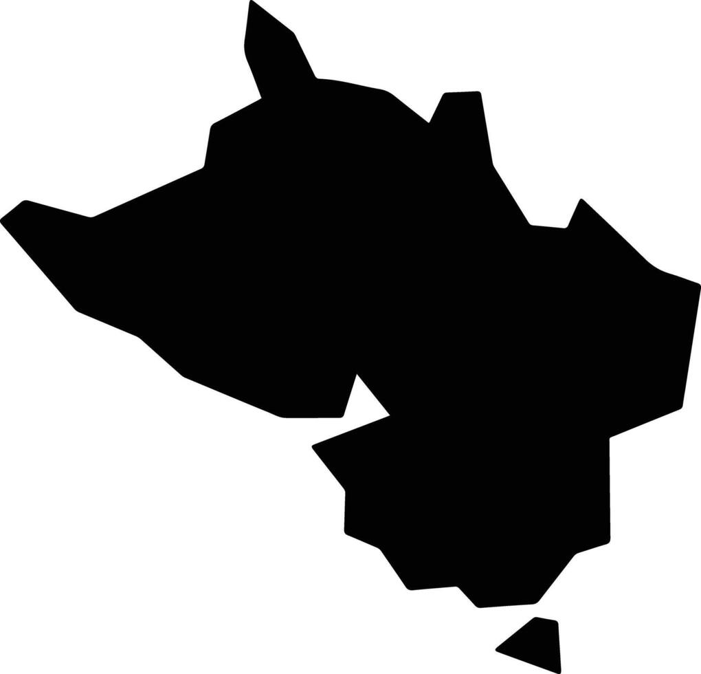 Bunya Uganda silhouette map vector