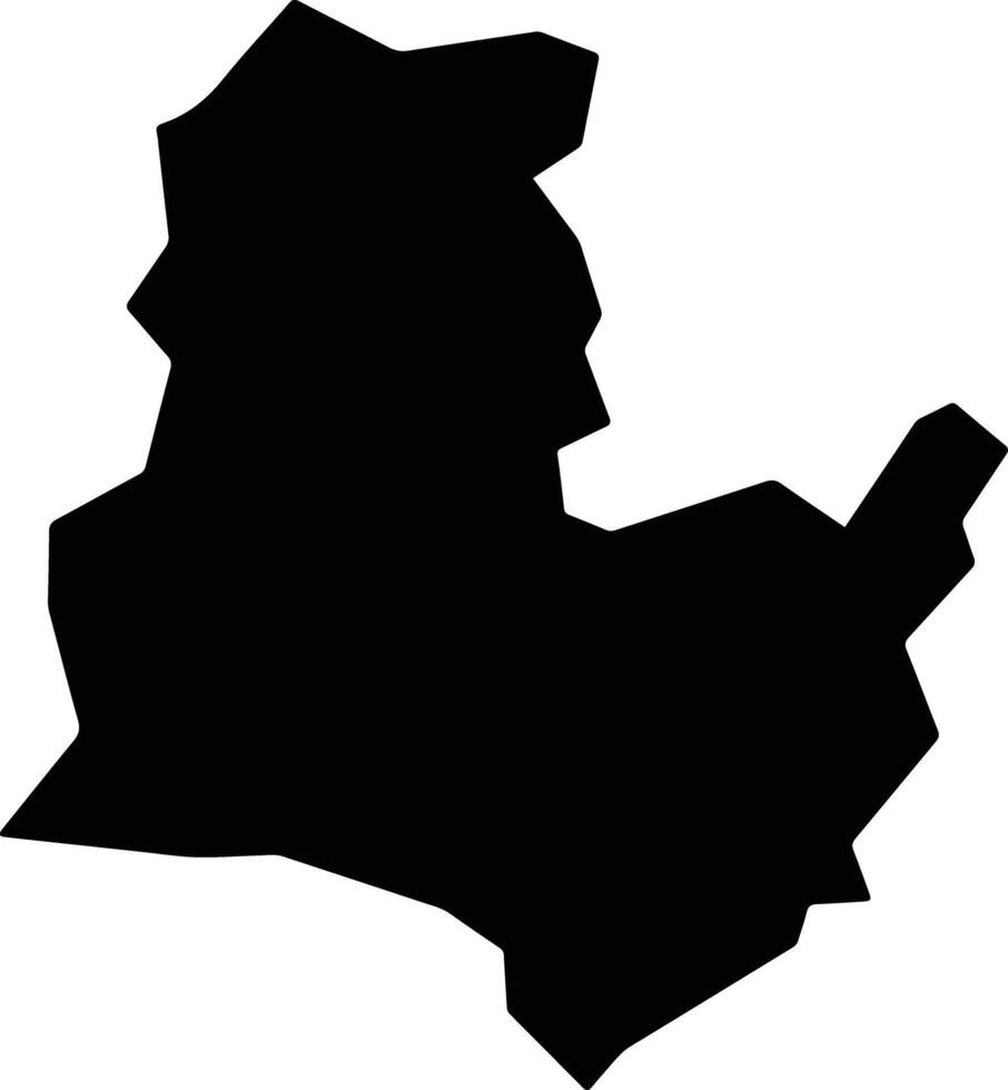 Bunza Nigeria silhouette map vector