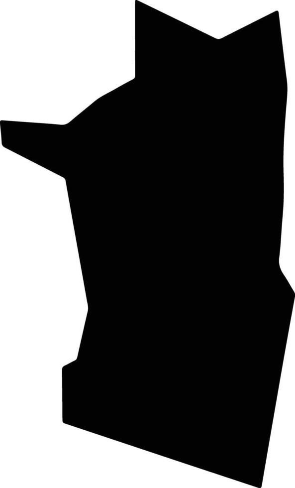 BURAO Somalia silhouette map vector