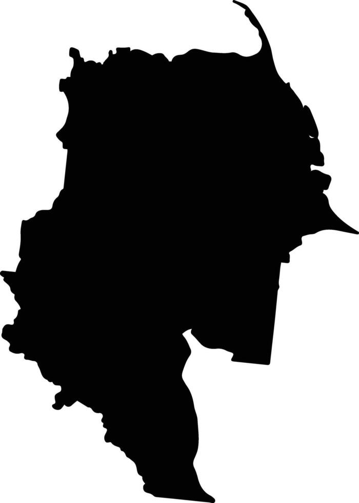 Burdekin Australia silhouette map vector