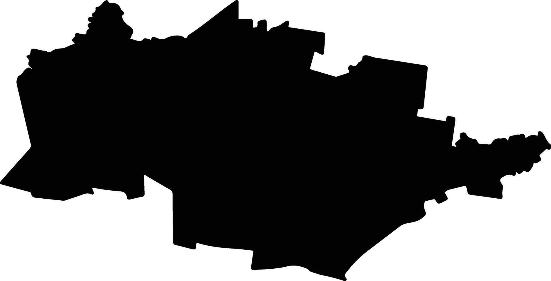 Burgos Mexico silhouette map vector