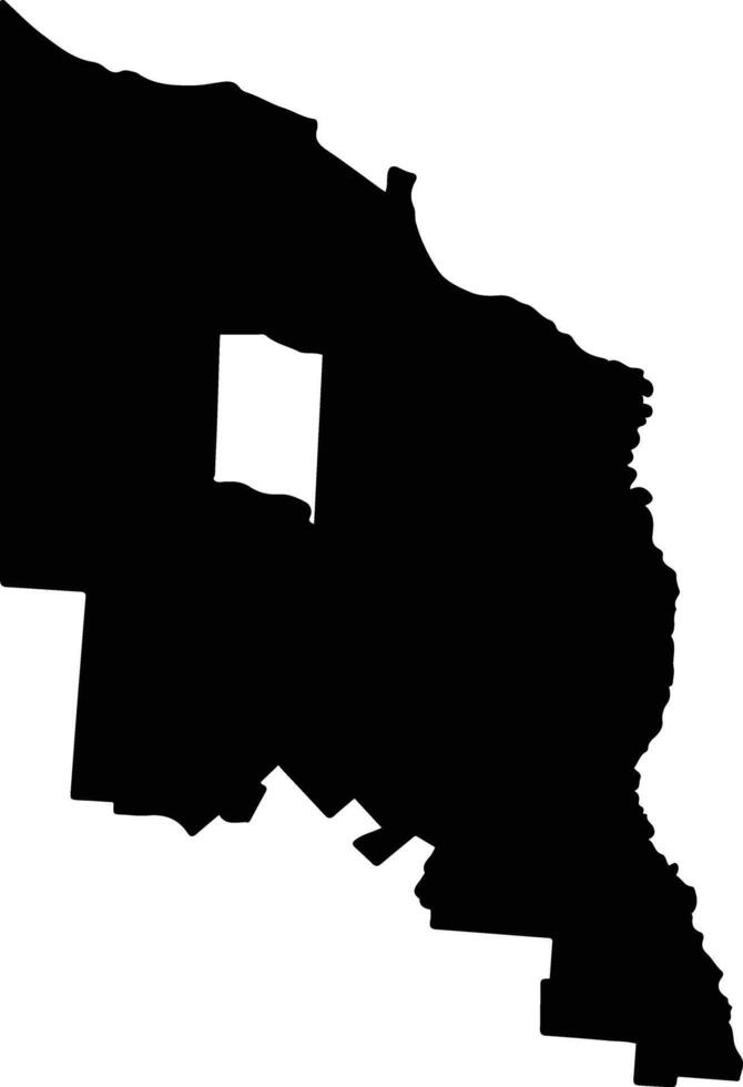 Burke Australia silhouette map vector