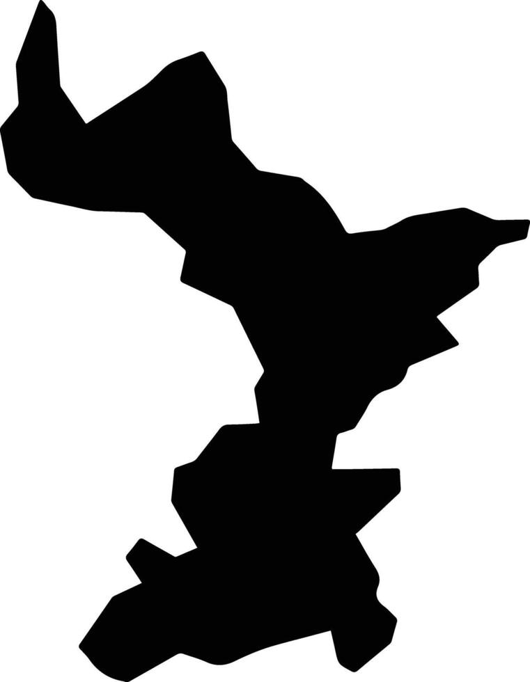 Buruku Nigeria silhouette map vector