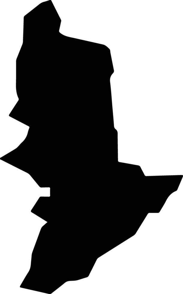 Buruuli Uganda silhouette map vector
