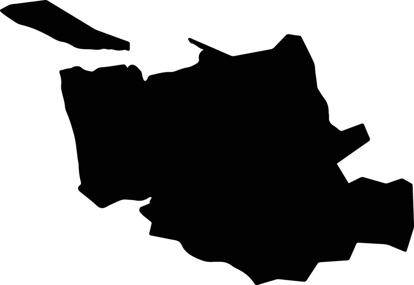 Burutu Nigeria silhouette map vector