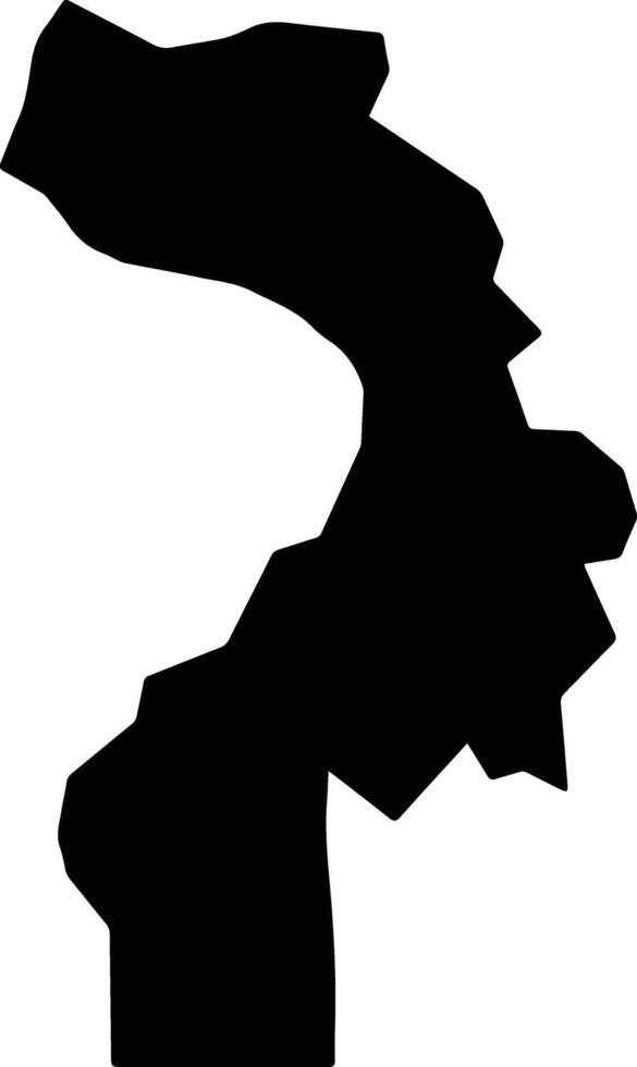 Busiro Uganda silhouette map vector