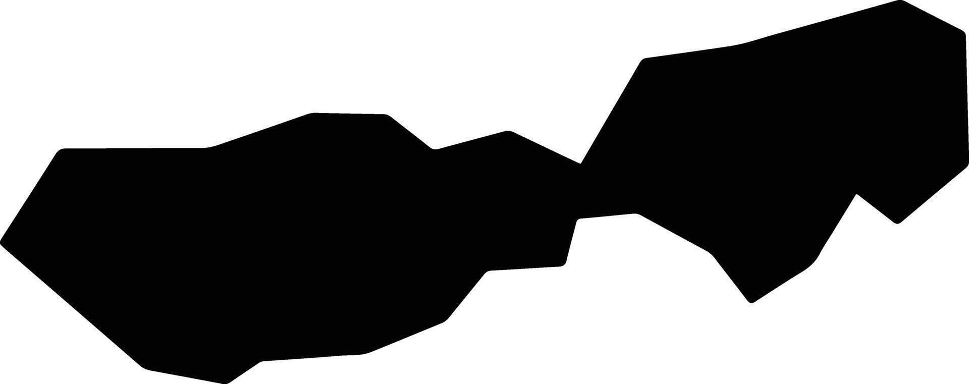 Busujju Uganda silhouette map vector