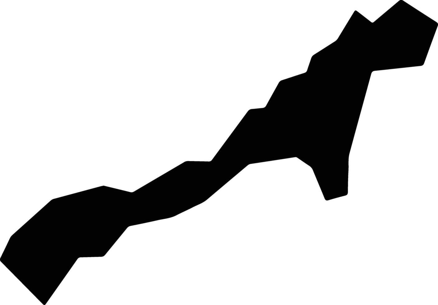 Butambala Uganda silhouette map vector