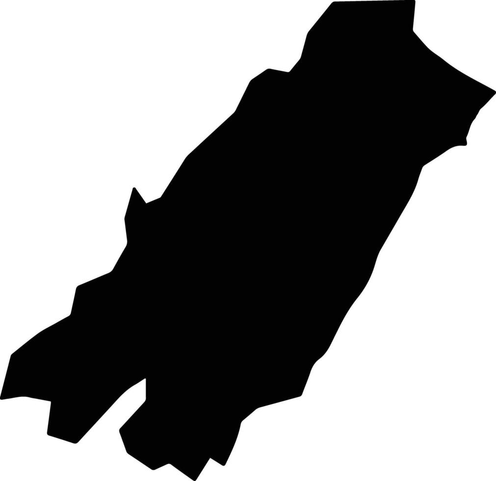 Butihinda Burundi silhouette map vector