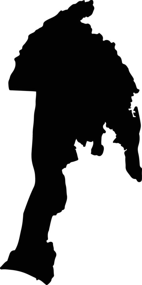 Buton Utara Indonesia silhouette map vector