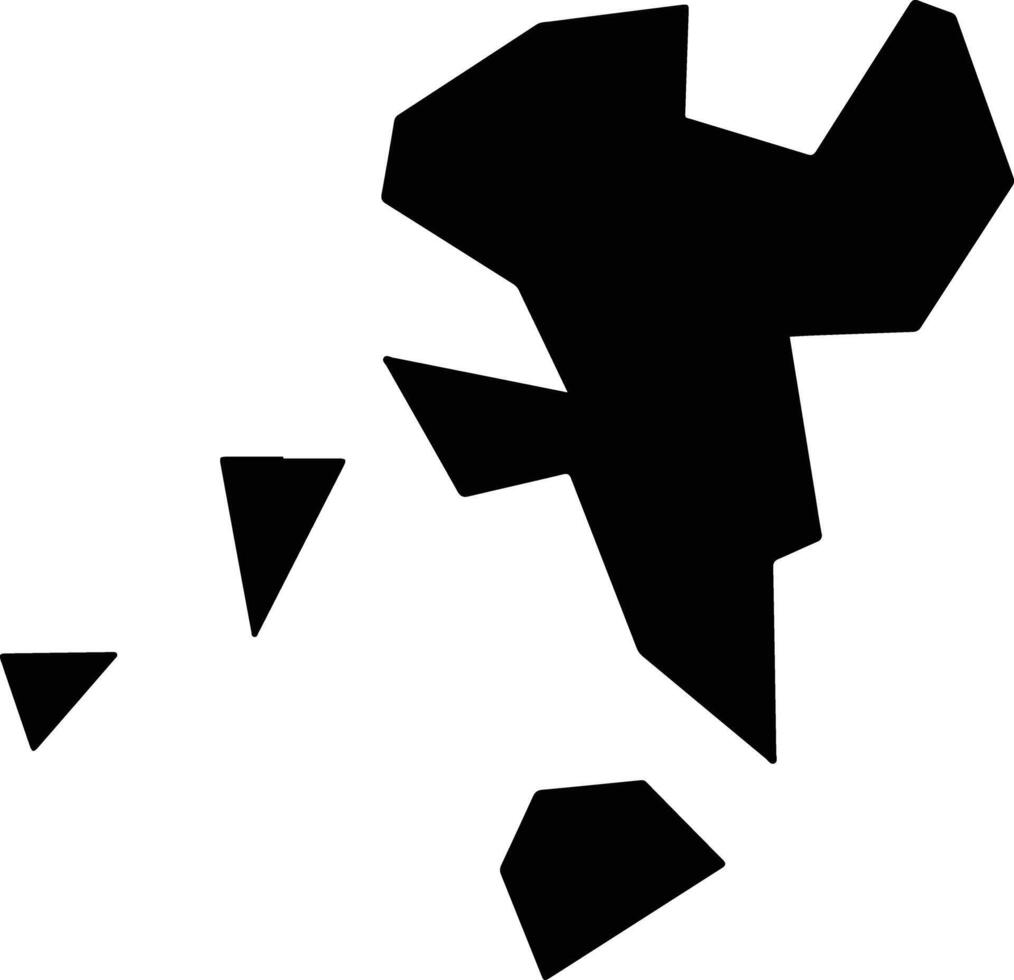 Buvuma Uganda silhouette map vector