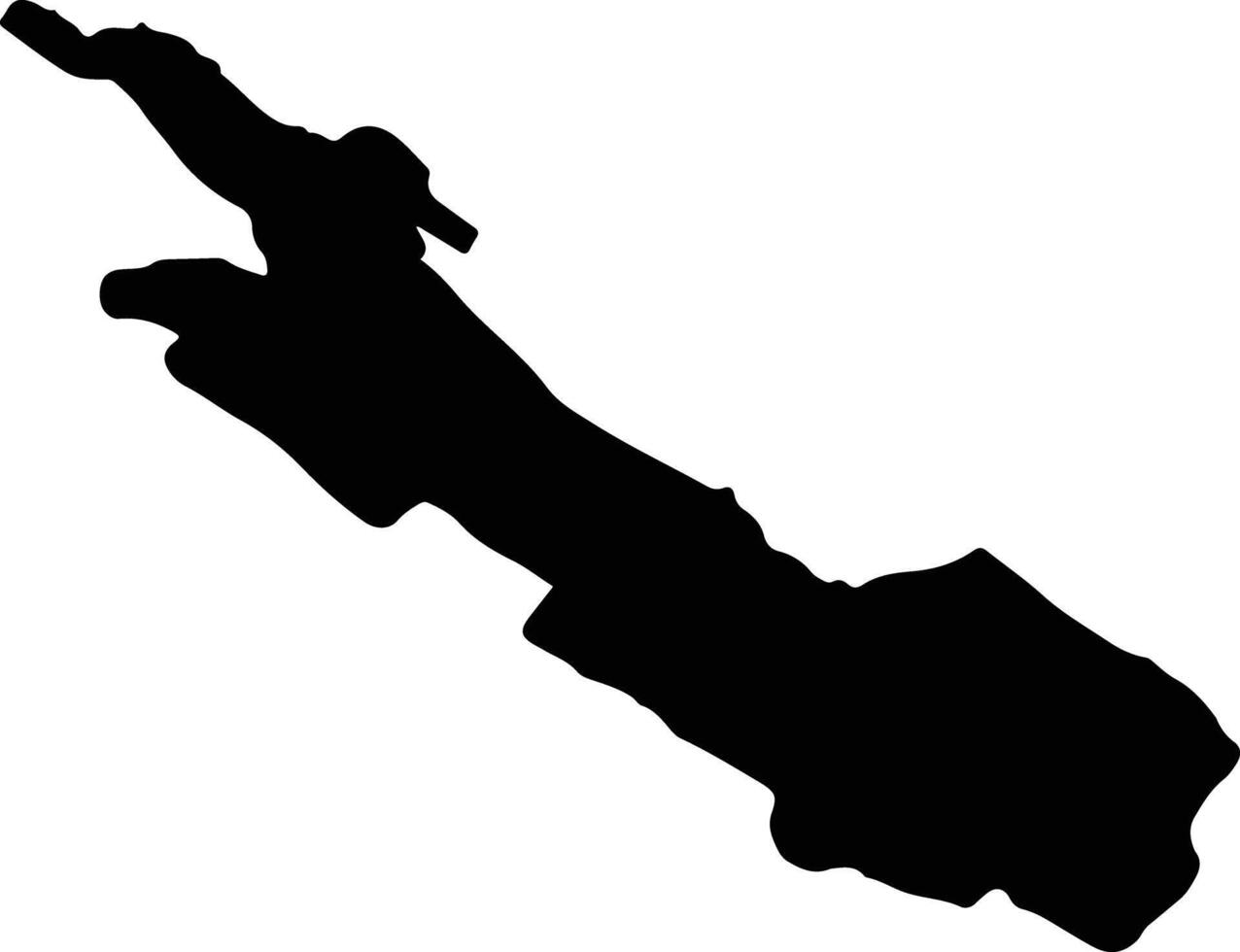 Buyerahmad Iran silhouette map vector