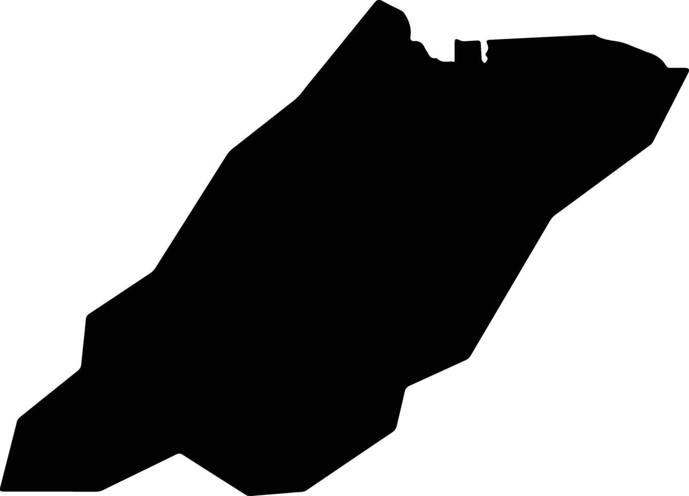 Buzen Japan silhouette map vector