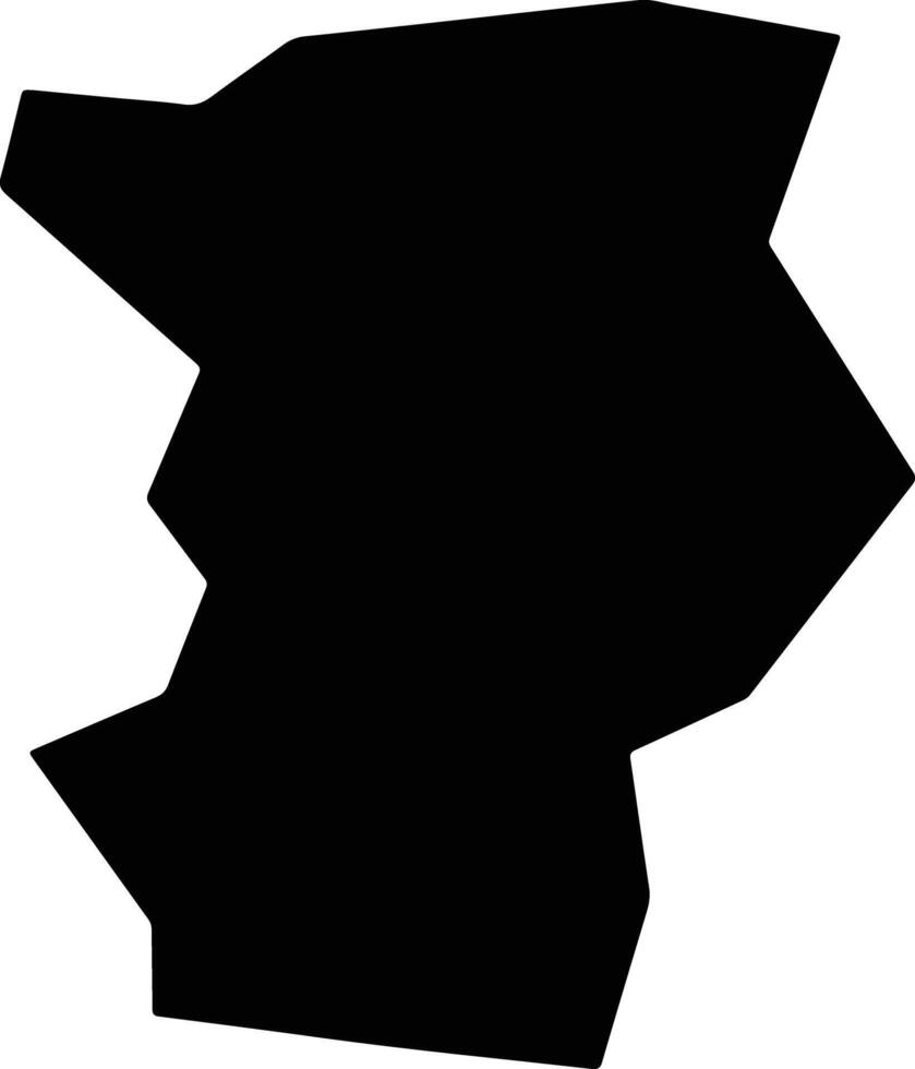 Byala Slatina Bulgaria silhouette map vector
