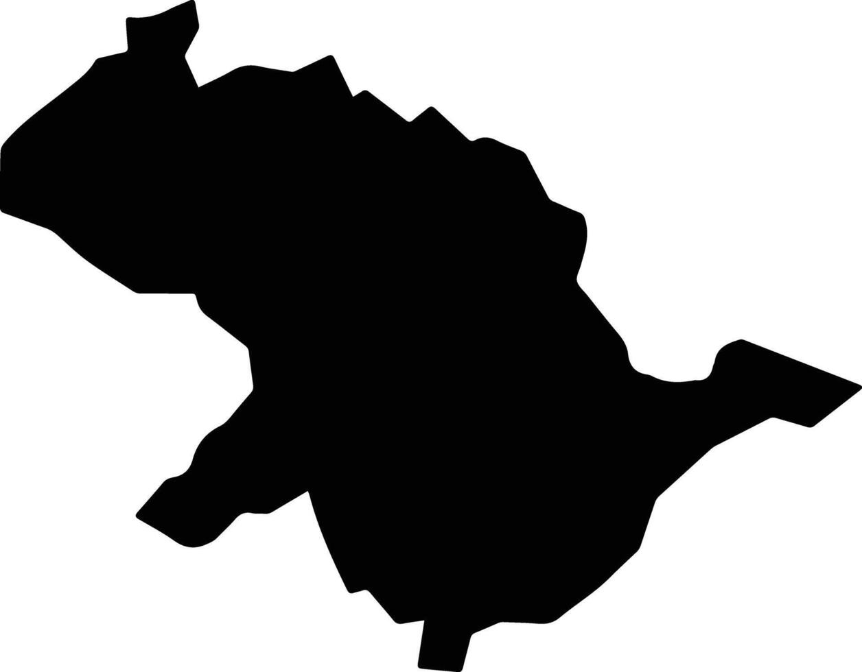 Bweru Burundi silhouette map vector