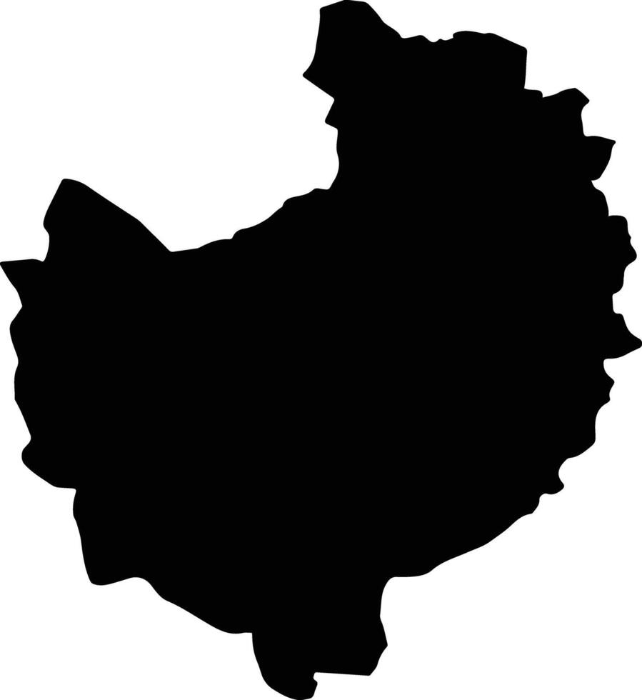 Caacupe Paraguay silhouette map vector