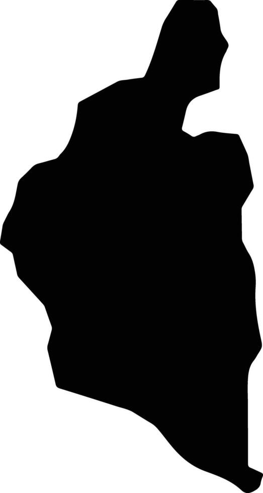 Cabral Dominican Republic silhouette map vector