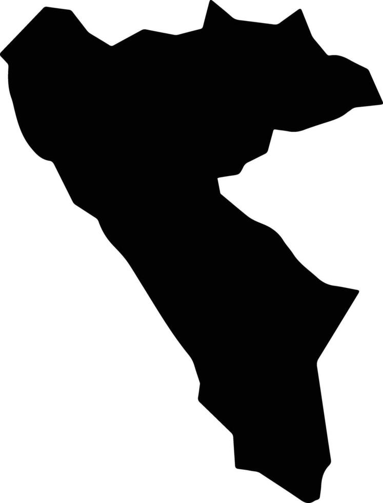 Cachoeira Alta Brazil silhouette map vector