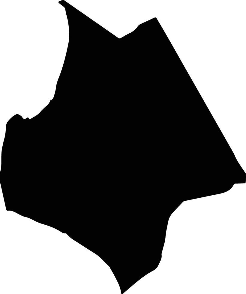 Cacuaco Angola silhouette map vector