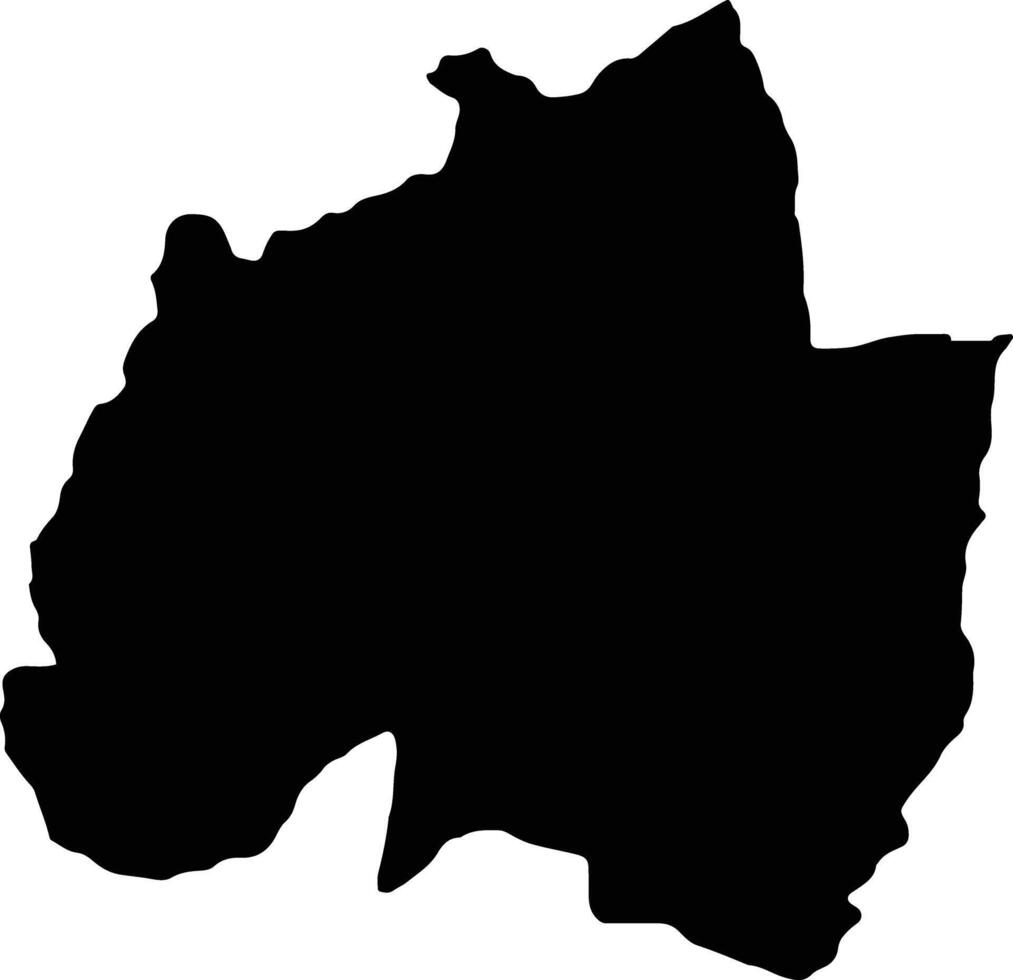 Caconda Angola silhouette map vector
