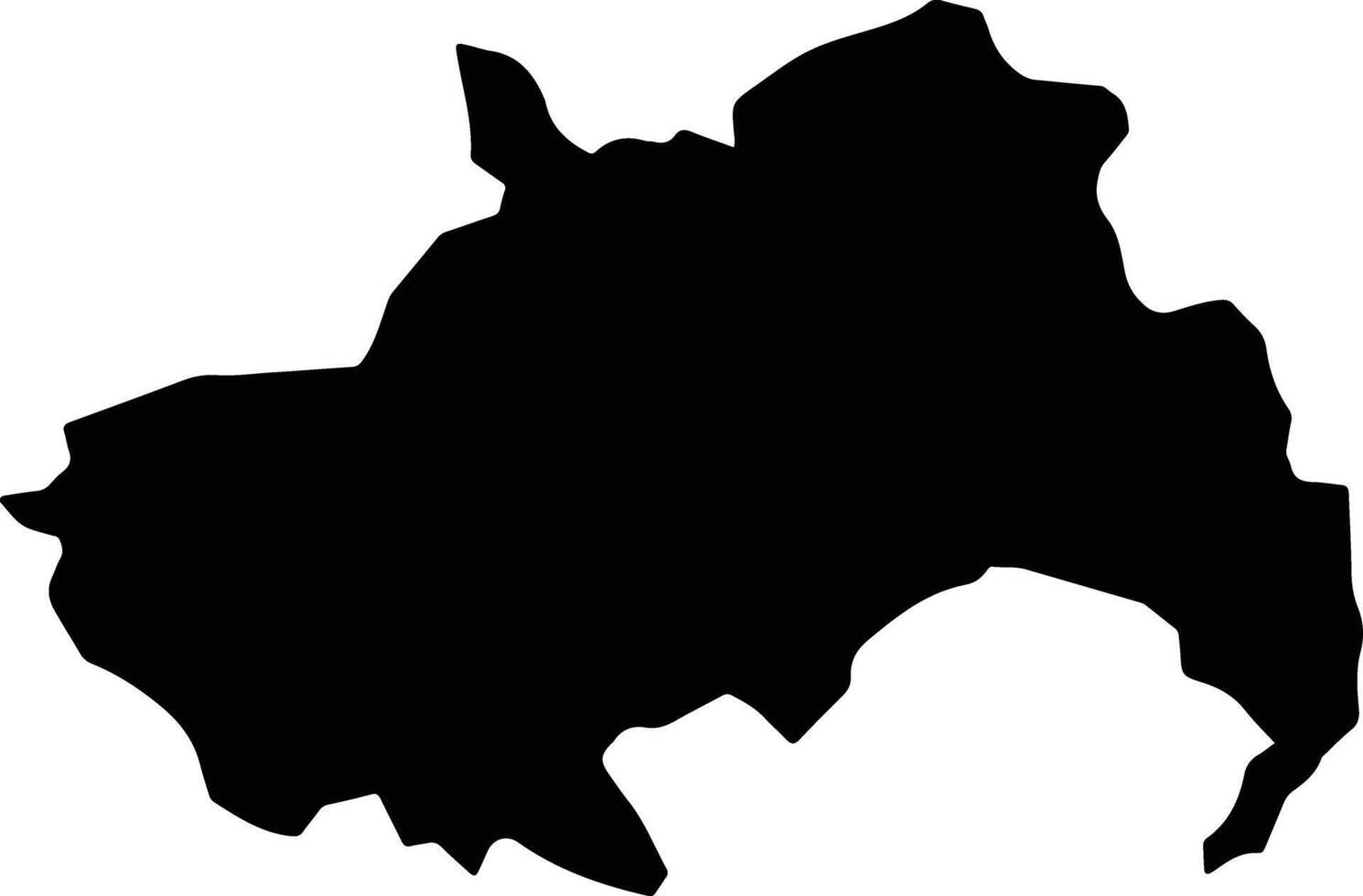 Cacoon Jamaica silhouette map vector