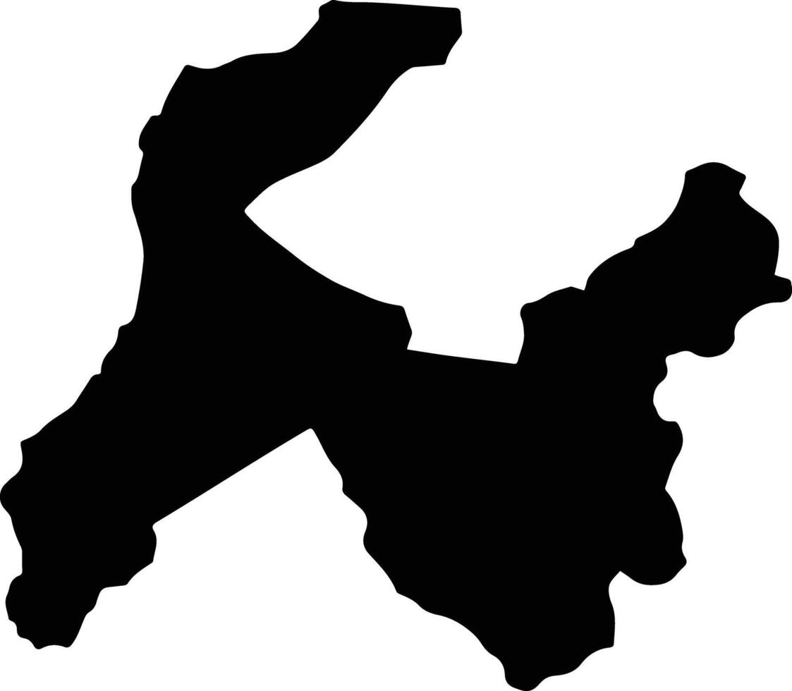 Cacoon Castle Jamaica silhouette map vector