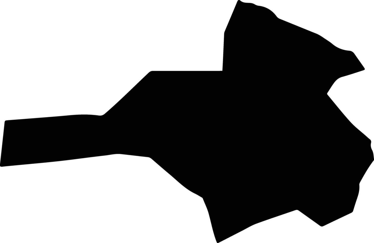 Cagaandelger Mongolia silhouette map vector